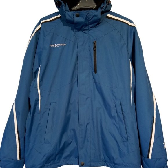 ZeroXposure NWT 3 in 1 Coat Men's SMALL Galaxy Blue Parka/Fleece jacket A84500 - Picture 1 of 12